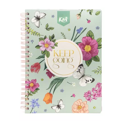 Cuaderno Argollado Profesional Cuadro Grande Kiut Keep going 200 Hojas