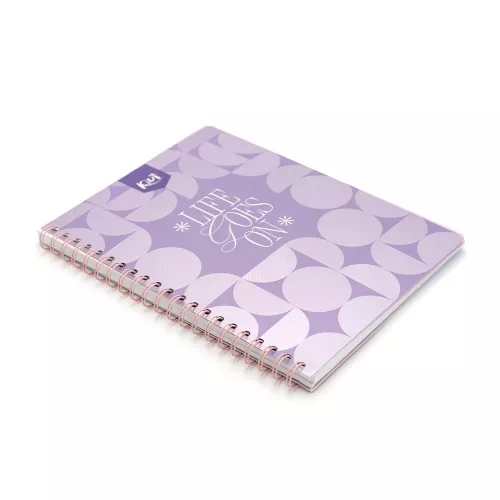 Cuaderno Argollado Profesional Cuadro Grande Kiut Lifes Goes On 100 Hojas