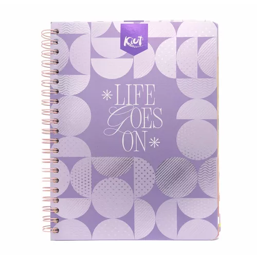 Cuaderno Argollado Profesional Cuadro Grande Kiut Lifes Goes On 200 Hojas