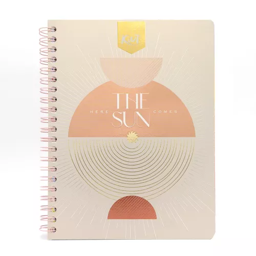 Cuaderno Argollado Profesional Cuadro Grande Kiut The Sun 200 Hojas