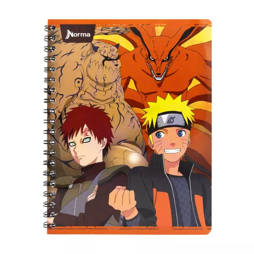 Cuaderno Argollado Profesional Cuadro Grande Naruto Naruto y Gaara 100 Hojas