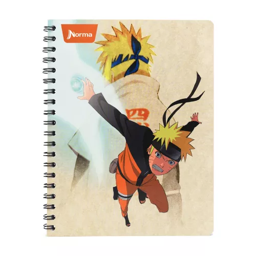 Cuaderno Argollado Profesional Cuadro Grande Naruto y Rasengan 100 Hojas