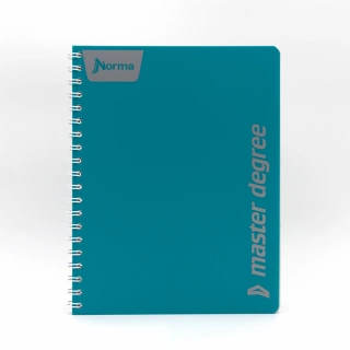 Cuaderno Argollado Profesional Cuadro Grande Polycover Norma Azul Pastel 100 Hojas