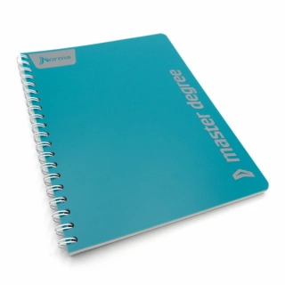 Cuaderno Argollado Profesional Cuadro Grande Polycover Norma Azul Pastel 100 Hojas