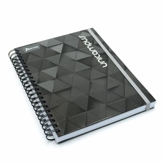 Cuaderno Argollado Profesional Cuadro Grande Unicampus Norma Negro 120 Hojas
