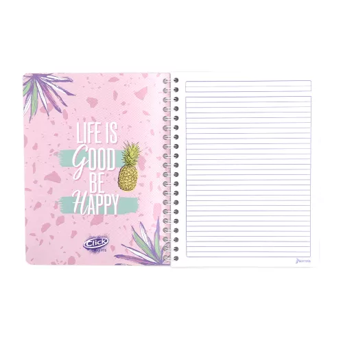 Cuaderno Argollado Profesional Raya Click Girls Pineapples 100 Hojas