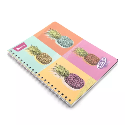 Cuaderno Argollado Profesional Raya Click Girls Pineapples 100 Hojas