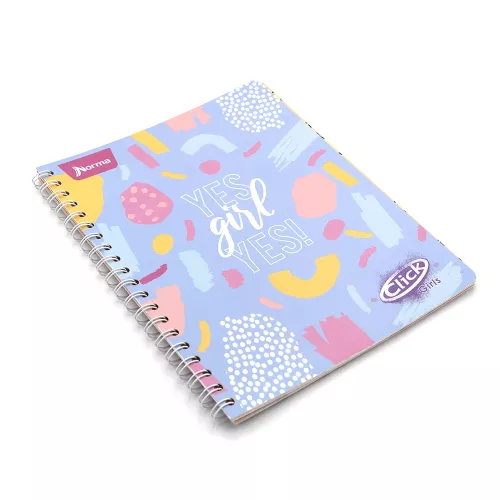 Cuaderno Argollado Profesional Raya Click Girls Yes girl yes 100 Hojas