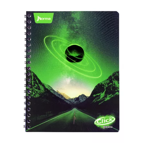 Cuaderno Argollado Profesional Raya Click Urbano Neo Saturn 100 Hojas