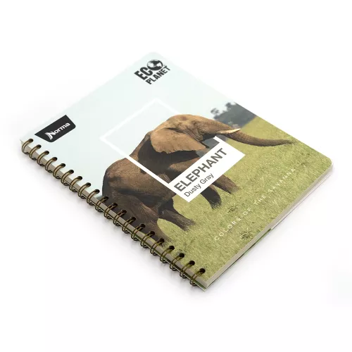 Cuaderno Argollado Profesional Raya Ecoplanet Elephant Dusty Gray