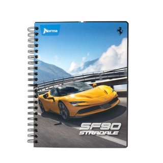 Cuaderno Argollado Profesional Raya Ferrari F2 200 Hojas