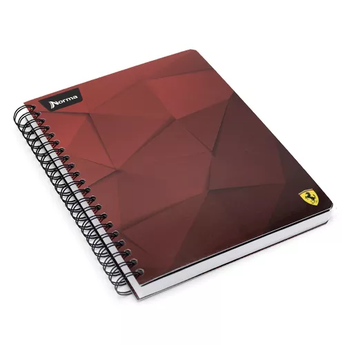 Cuaderno Argollado Profesional Raya Ferrari Metalizado Geometry 200 Hojas