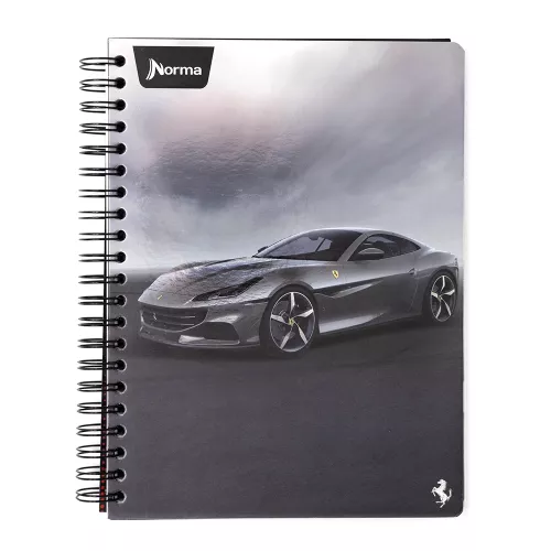 Cuaderno Argollado Profesional Raya Ferrari Metalizado Storm 200 Hojas