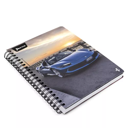 Cuaderno Argollado Profesional Raya Ferrari Metalizado Travel 200 Hojas