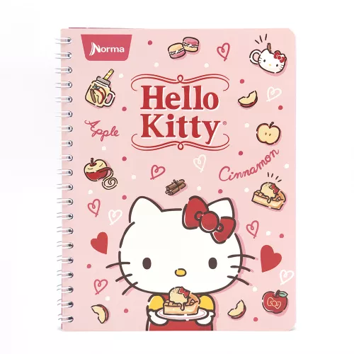 Cuaderno Argollado Profesional Raya Hello Kitty Apple - Cinnamon 100 Hojas
