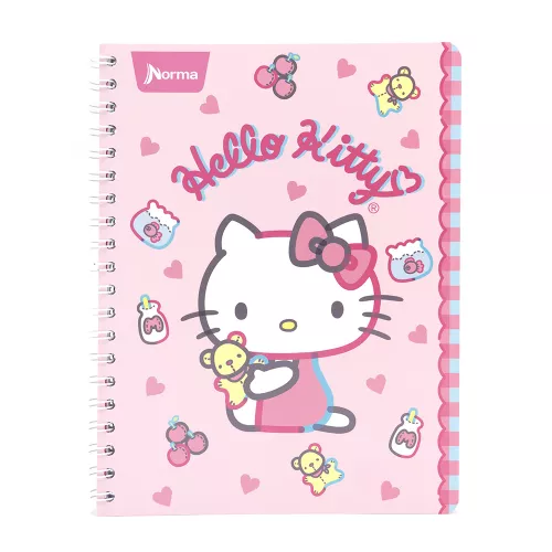 Cuaderno Argollado Profesional Raya Hello Kitty Candy and bear 100 Hojas