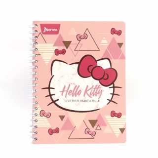 Cuaderno Argollado Profesional Raya Hello Kitty Give your heart a smile 100 Hojas