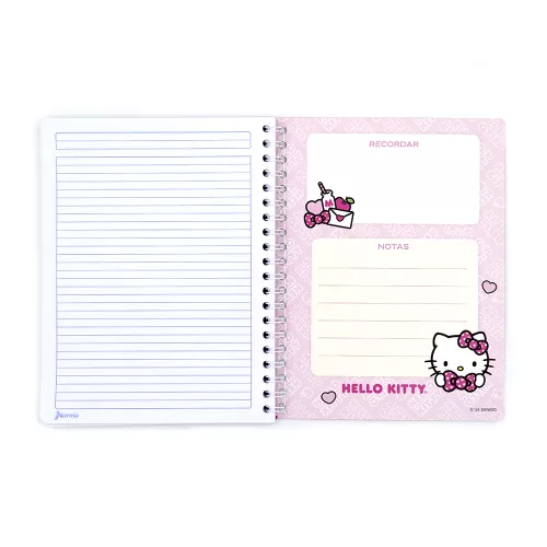 Cuaderno Argollado Profesional Raya Hello Kitty I wonder 100 Hojas