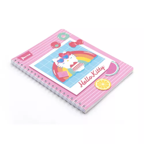 Cuaderno Argollado Profesional Raya Hello Kitty Postal 100 Hojas