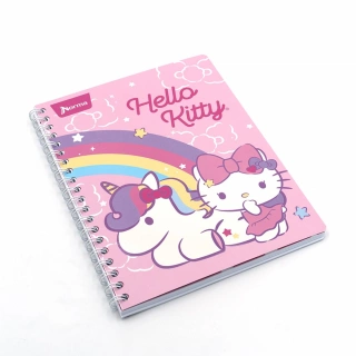 Cuaderno Argollado Profesional Raya Hello Kitty Unicorn 100 Hojas