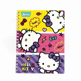 Cuaderno Argollado Profesional Raya Hello Kitty Yeah Wow 100 Hojas