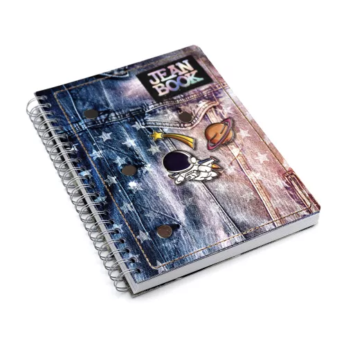 Cuaderno Argollado Profesional Raya Jean Book Revolution Astronaut 200 Hojas