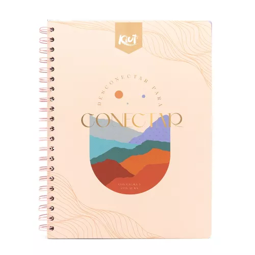 Cuaderno Argollado Profesional Raya Kiut Desconectar para conectar 100 Hojas