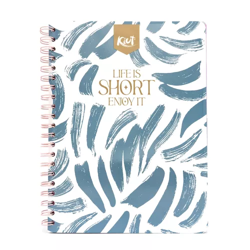 Cuaderno Argollado Profesional Raya Kiut Life is short enjoy it 200 Hojas
