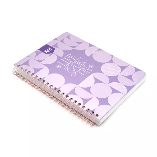 Cuaderno Argollado Profesional Raya Kiut Lifes Goes On 200 Hojas