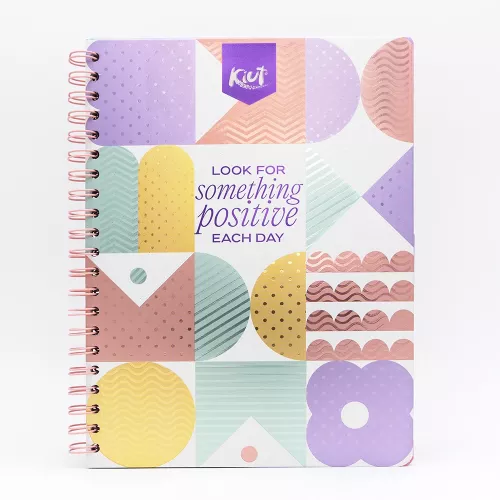 Cuaderno Argollado Profesional Raya Kiut Look For Something positive each day 100 Hojas