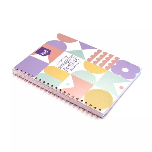 Cuaderno Argollado Profesional Raya Kiut Look For Something positive each day 100 Hojas