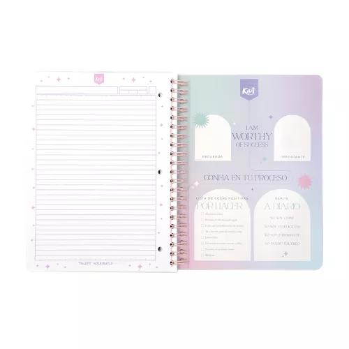Cuaderno Argollado Profesional Raya Kiut Look For Something positive each day 100 Hojas