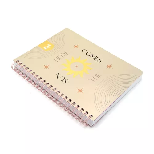 Cuaderno Argollado Profesional Raya Kiut The Sun here Comes 200 Hojas
