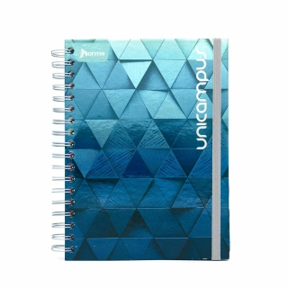 Cuaderno Argollado Profesional Raya Unicampus Norma Azul Oscuro 160 Hojas