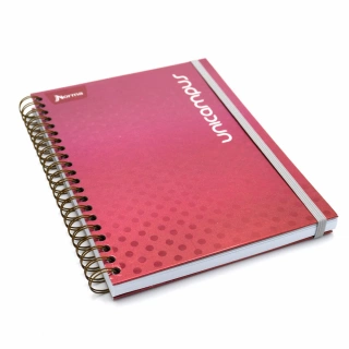Cuaderno Argollado Profesional Raya Unicampus Norma Rojo Holografico 160 Hojas