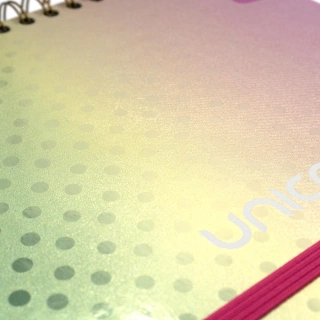 Cuaderno Argollado Profesional Raya Unicampus Norma Rosa Holografico 160 Hojas