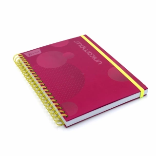 Cuaderno Argollado Profesional Raya Unicampus Norma Rosa Soft touch 160 Hojas
