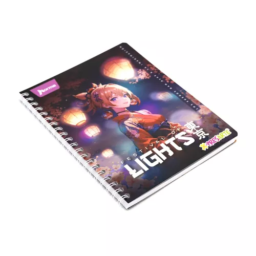 Cuaderno Argollado Profesional Raya Xpresarte Tendencias Festival of Lights 90 Hojas