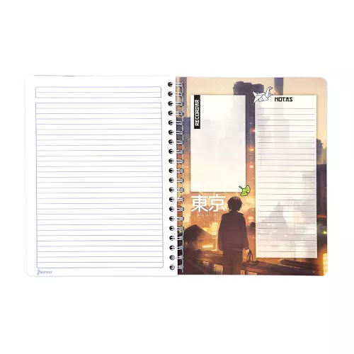 Cuaderno Argollado Profesional Raya Xpresarte Tendencias Tokio city 90 Hojas