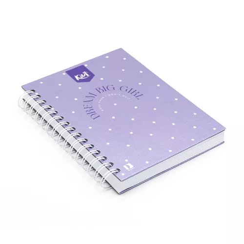 Cuaderno Argollado Tapa Dura A5 Raya Kiut Dream Big Girl 160 Hojas