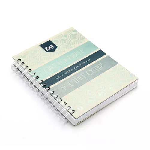 Cuaderno Argollado Tapa Dura A5 Raya Kiut Give your self you have come 160 Hojas