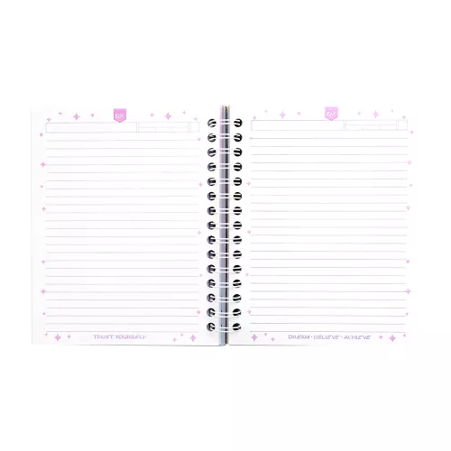 Cuaderno Argollado Tapa Dura A5 Raya Kiut Give your self you have come 160 Hojas