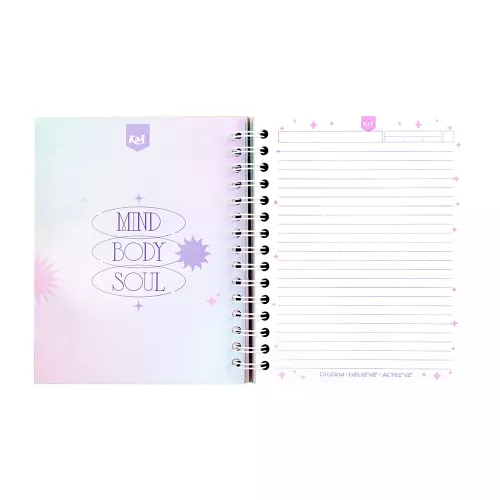 Cuaderno Argollado Tapa Dura A5 Raya Kiut Take it Slow 160 Hojas