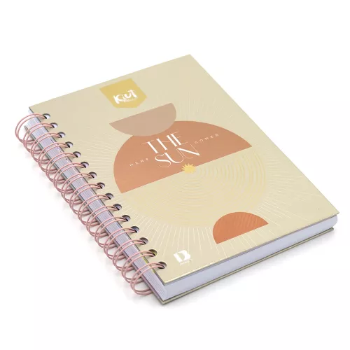Cuaderno Argollado Tapa Dura Frances Raya Kiut Here the sun comes 160 Hojas