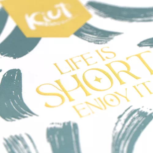 Cuaderno Argollado Tapa Dura Frances Raya Kiut Life is short enjoy it 160 Hojas