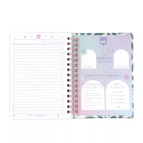 Cuaderno Argollado Tapa Dura Frances Raya Kiut Life is short enjoy it 160 Hojas