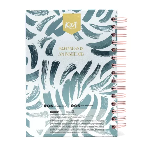 Cuaderno Argollado Tapa Dura Frances Raya Kiut Life is short enjoy it 160 Hojas