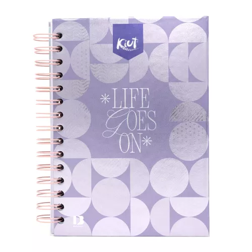 Cuaderno Argollado Tapa Dura Frances Raya Kiut Lifes Goes On 160 Hojas