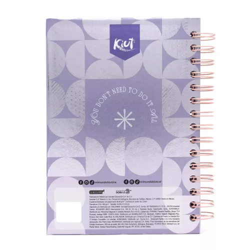 Cuaderno Argollado Tapa Dura Frances Raya Kiut Lifes Goes On 160 Hojas