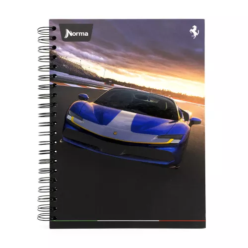Cuaderno Argollado Tapa Dura Profesional Cuadro Grande Ferrari SF 4 160 Hojas